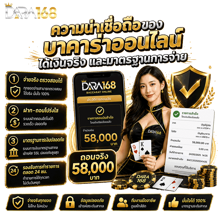 ความน่าเชื่อถือของ บาคาร่าออนไลน์