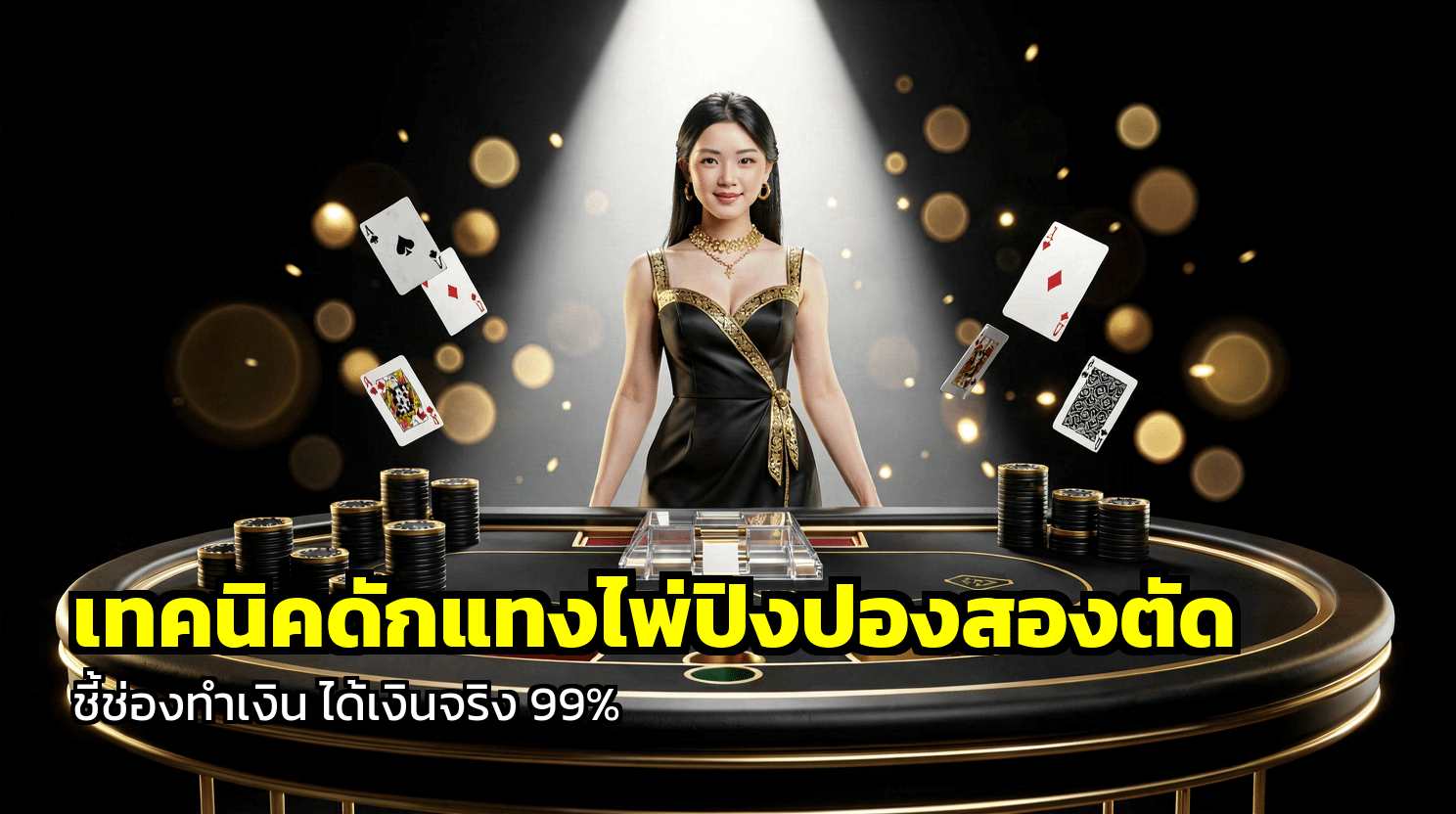เทคนิคดักแทงไพ่ปิงปองสองตัด